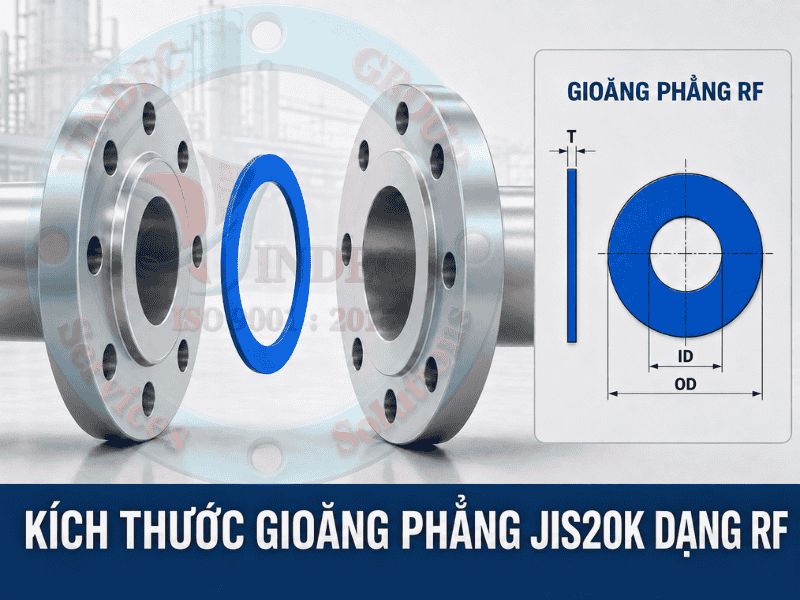 ký hiệu kích thước gioăng mặt bích jis 16k rf