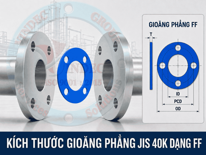 ký hiệu kích thước gioăng mặt bích jis 40k ff