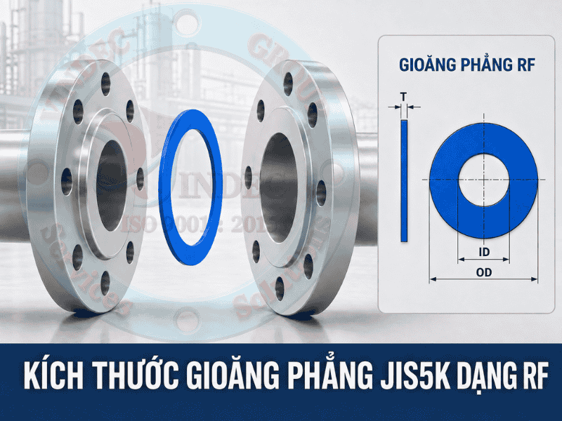 ký hiệu kích thước gioăng phẳng mặt bích jis 5k rf