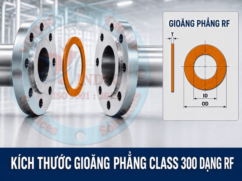 ký hiệu kích thước gioăng phẳng rf class 300