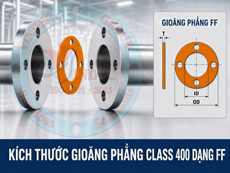 ký hiệu kích thước gioăng phẳng ff class 400