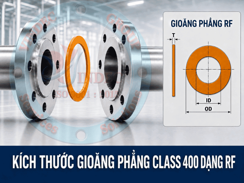 ký hiệu kích thước gioăng phẳng rf class 400