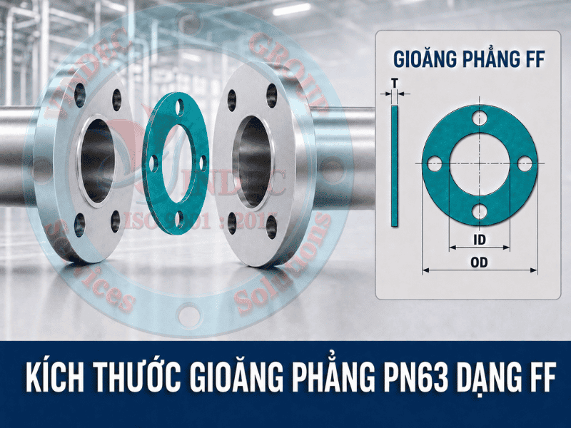 Ký hiệu kích thước gioăng phẳng mặt bích pn63 ff