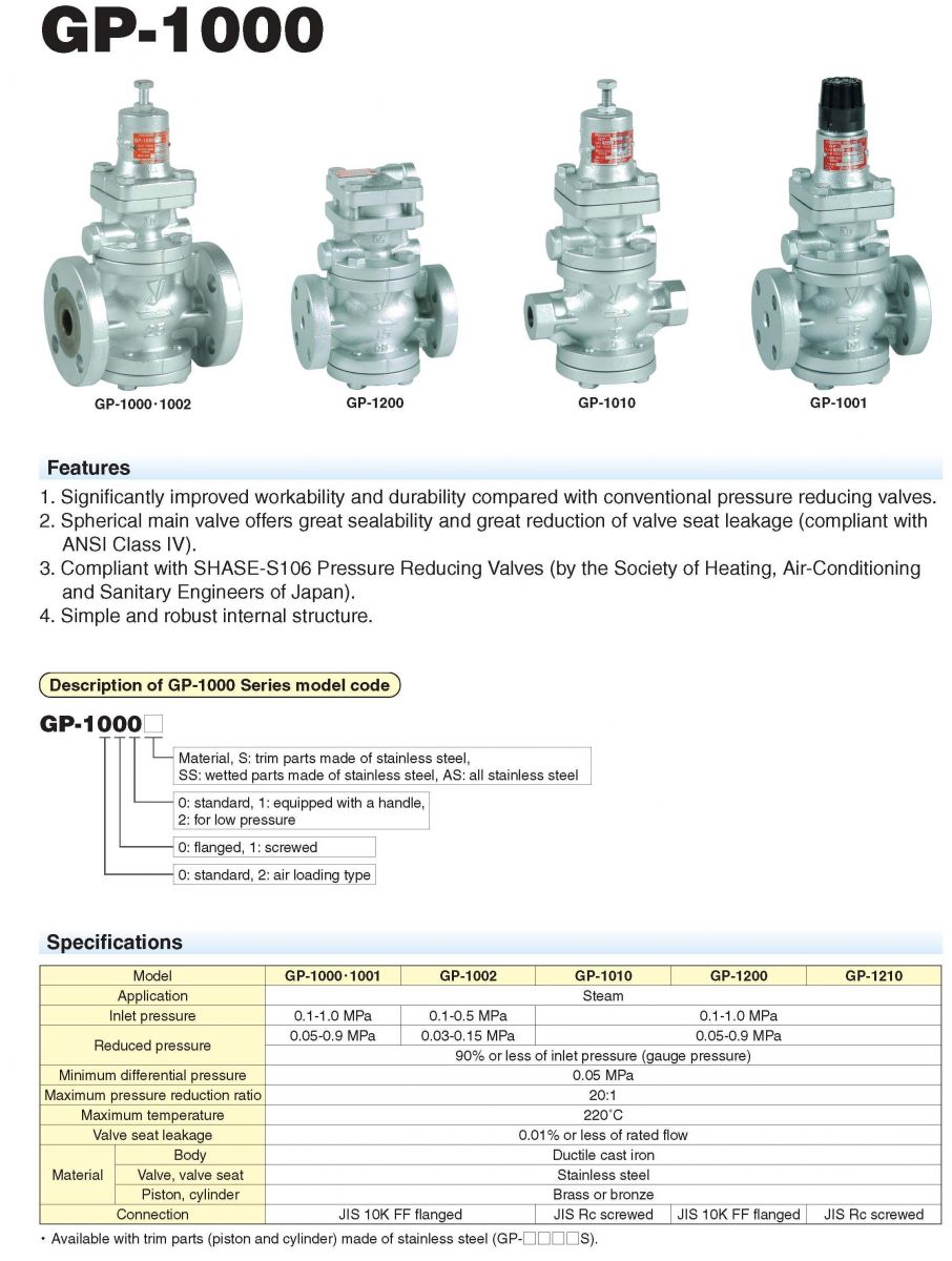 van giảm áp yoshitake gp-1000