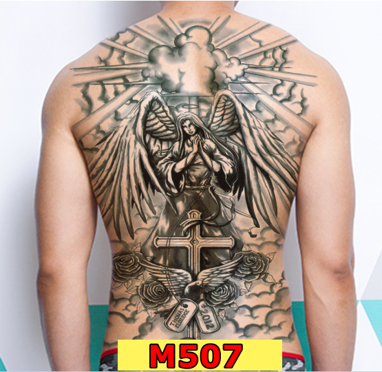 Hình xăm dán tattoo cao cấp kín lưng 34x48cm CÁ CHÉP BÊN HOA SEN Quà tặng  kèm 1 hình xăm dán đẹp mê ly  Giá Tiki khuyến mãi 110000đ  Mua