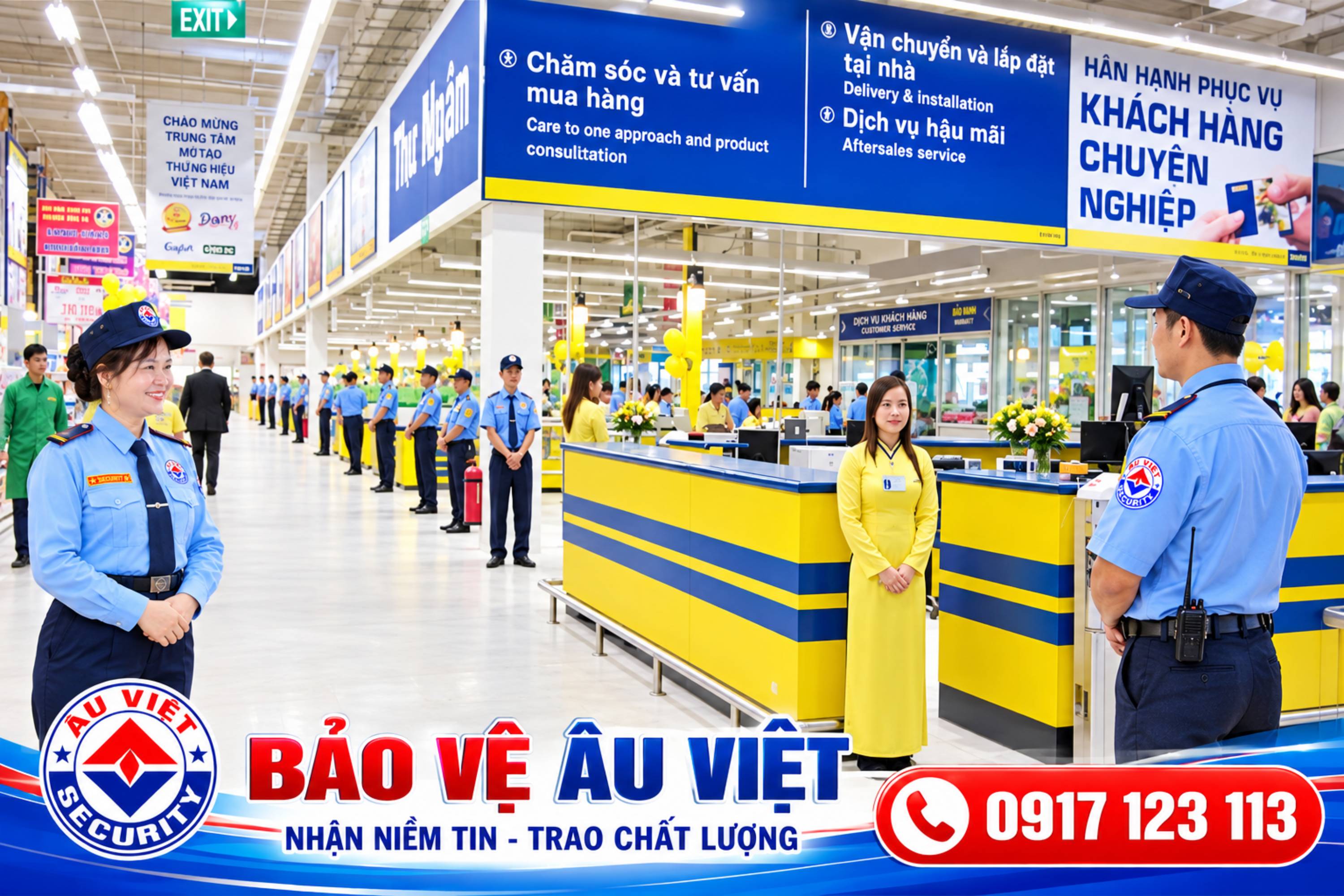 Bảo vệ siêu thị, trung tâm thương mại