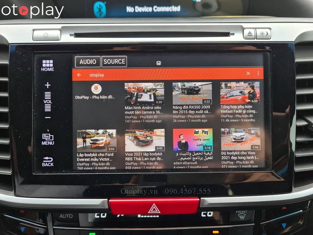 Cài bản đồ Youtube cho Honda Accord