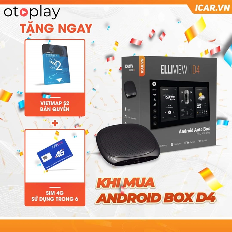 Quà tặng khi mua Android Auto Box Elliview D4
