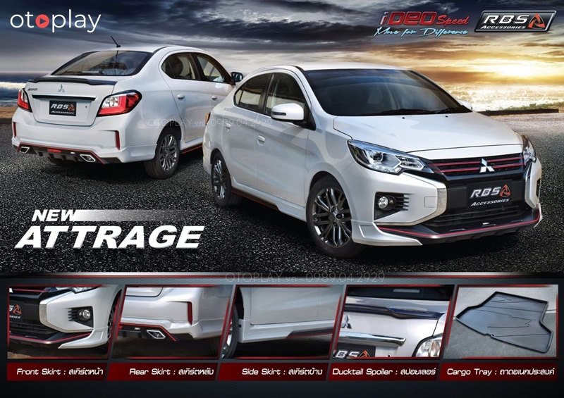 Bộ bodykit xe Mitsubishi Attrage do thương hiệu RBS Thái Lan sản xuất