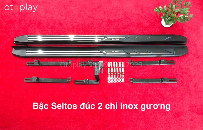 Bậc Seltos đúc 2 chỉ Inox gương