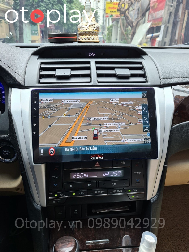 Sử dụng Map màn Android Carfu lắp trên Camry