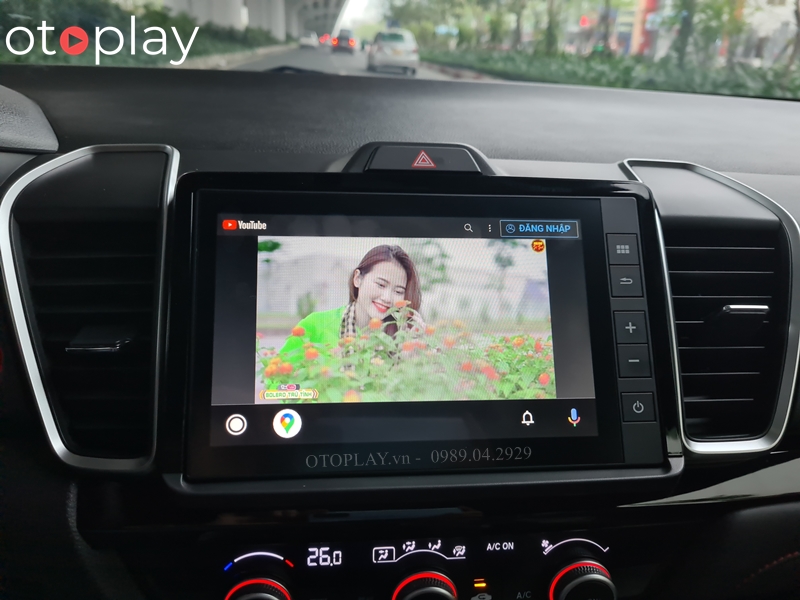 ứng dụng xem youtube trên màn hình xe honda city 2022