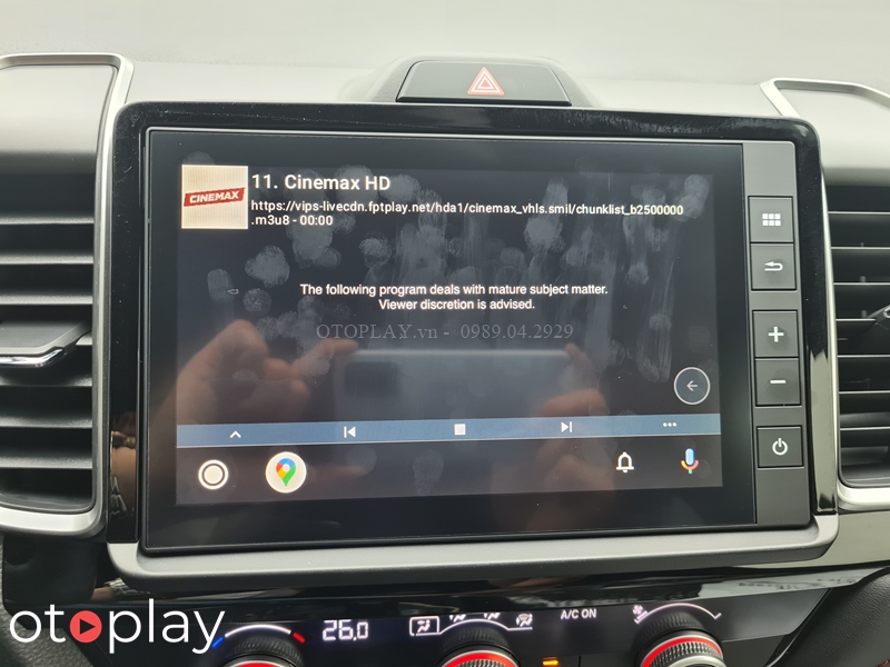 ứng dụng xem tv trên màn hình xe honda city 2022