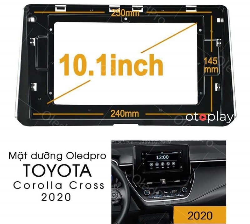 Mặt dưỡng cho DVD androi xe Toyota Corolla  Cross 2020, 2021