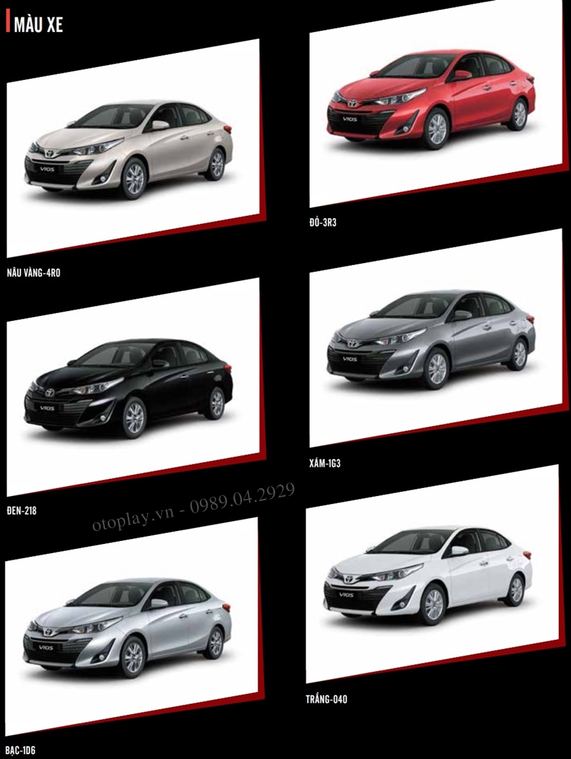 Mã màu xe Toyota Vios