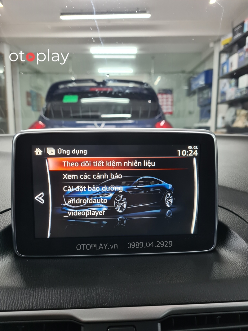 Cài đặt thêm ứng dụng video player và androidauto trên màn hình zin của mazda 3