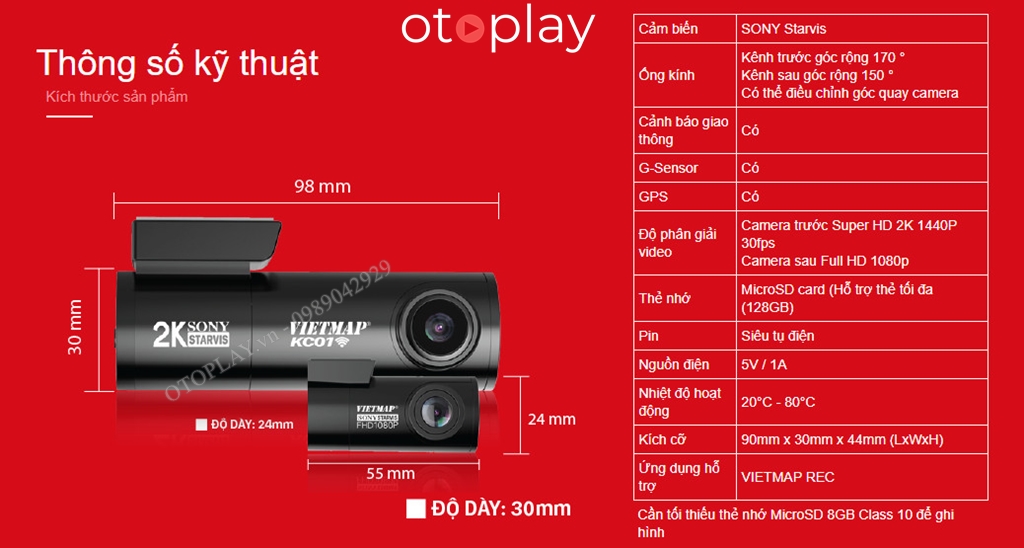 Camera hành trình KC01 Vietmap