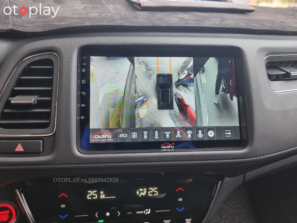 Honda HRV lắp màn hình Android liền camera 360