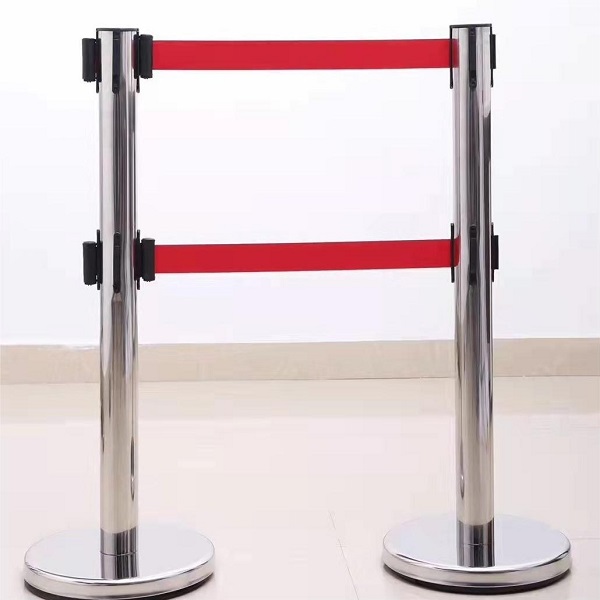 Cột chắn inox dây căng 2 dây song song