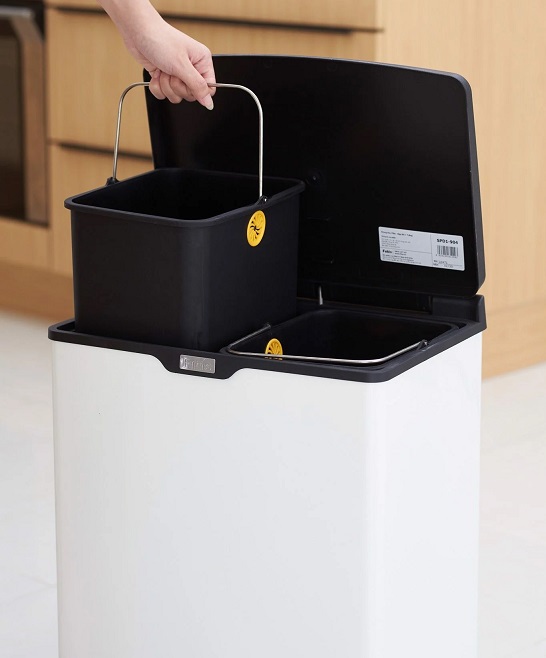 Thùng rác Fitis Prime đôi 26L phân loại rác - Thế Giới Thùng Rác
