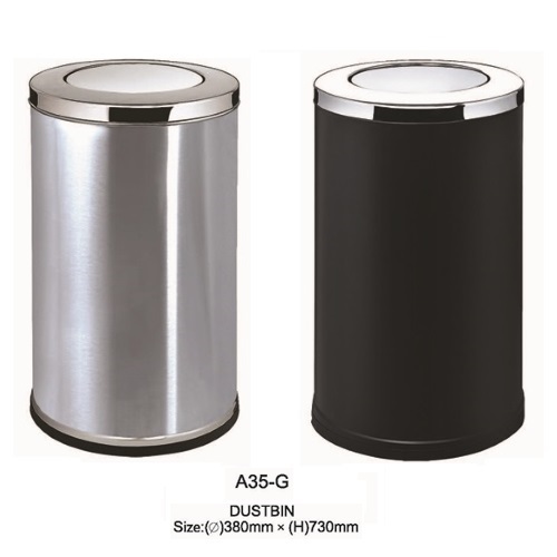 Thùng rác inox loại lớn nắp bập bênh A35-G