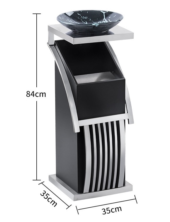 Thùng rác inox sảnh đẹp sang trọng A86