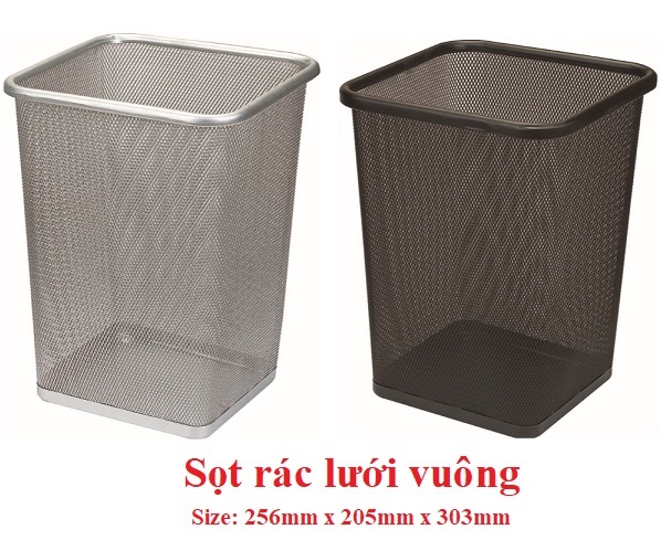 Thùng rác lưới hình vuông