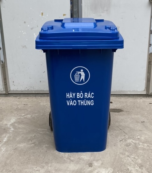 Thùng rác nhựa có bánh xe 240 lít màu Xanh Dương