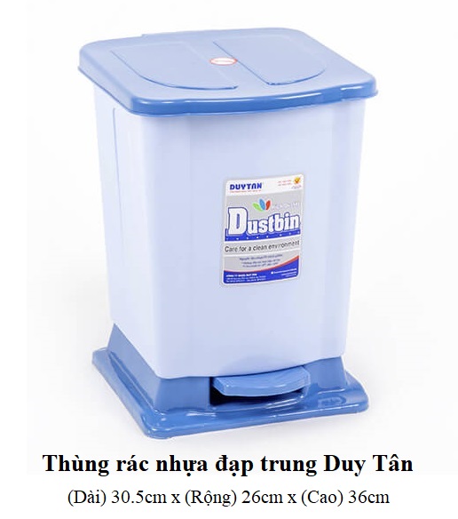 Thùng rác nhựa Duy Tân đạp trung