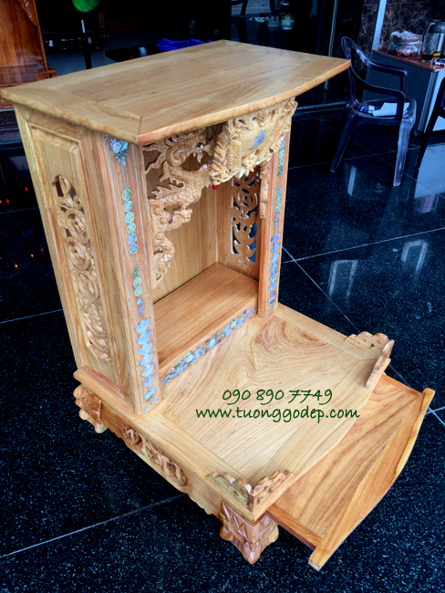 tủ thờ gỗ gõ đỏ cẩn