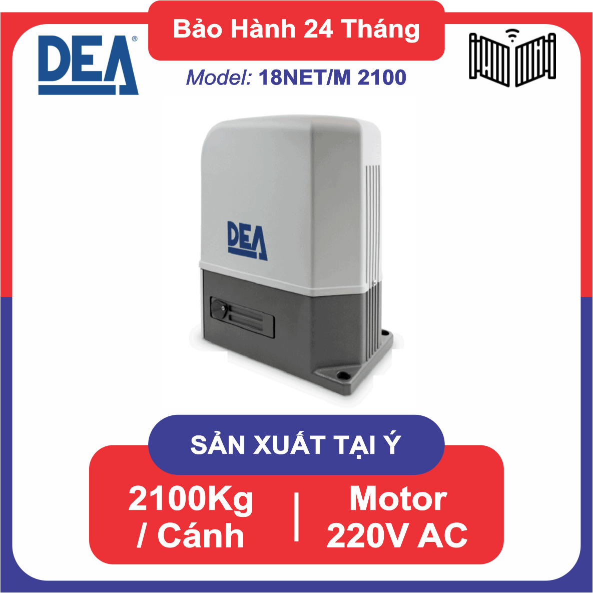 Cổng tự động trượt ngang DEA 18NET/M 2100