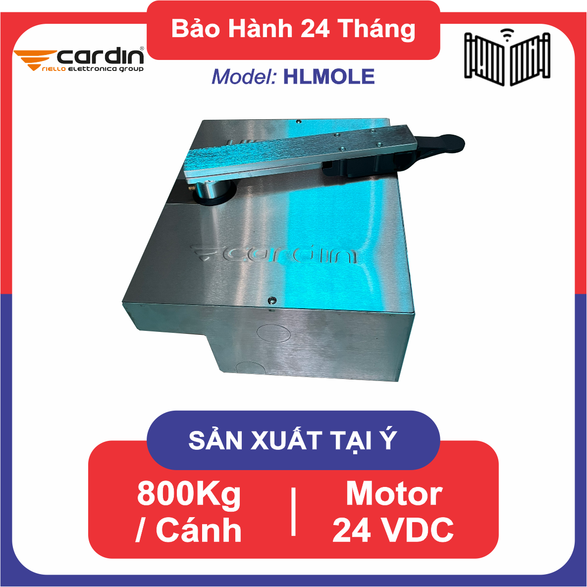 Cổng Tự Động Motor Âm Sàn CARDIN HLMOLE 24V