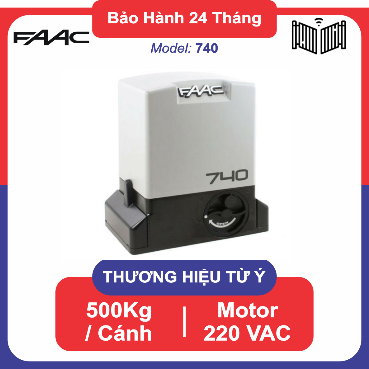 Cổng tự động trượt ngang FAAC 740