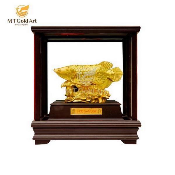 Biểu trưng cá rồng dát vàng- quà tặng doanh nghiệp cao cấp 5