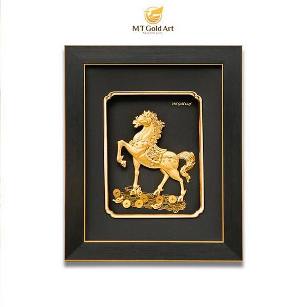 Tranh ngựa dát vàng- quà tặng doanh nghiệp cao cấp 8