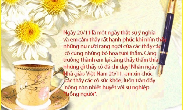 những lời chúc 20/11 hay và ý nghĩa 3