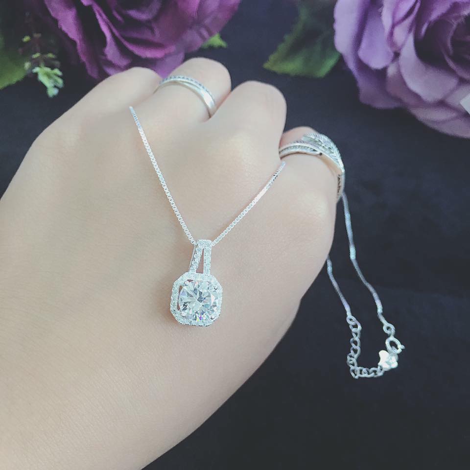 dây chuyền bạc nữ đính đá