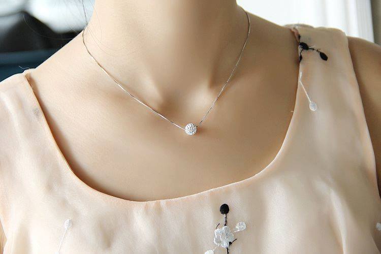 dây chuyền quả cầu pha lê 0001a