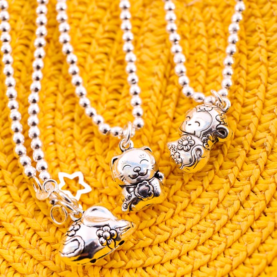 LẮC TAY BI BẠC CON GIÁP CHO BÉ