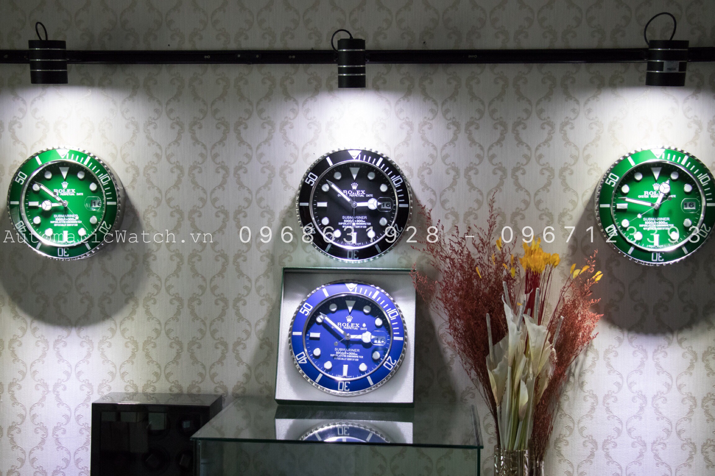 Đồng hồ treo tường Rolex - trang trí nội thất