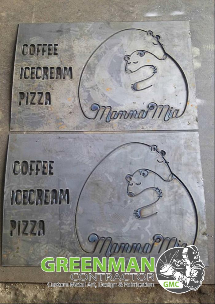 Sản phẩm hoàn thiện - Biển hiệu quán Coffee Icecream Pizza