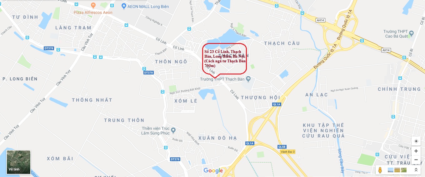 Bản đồ chỉ dẫn cơ sở Minh Phát Hà Nội - Long Biên