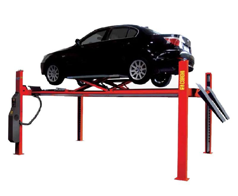 Cầu nâng 4 trụ + bàn nâng bụng kiểm tra góc lái ERCO 5004CT LT , cau nang 4 tru co kiem tr go lai ERCO 5004CT LT