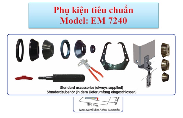 Các phụ kiện của thiết bị cân bằng động bánh xe 