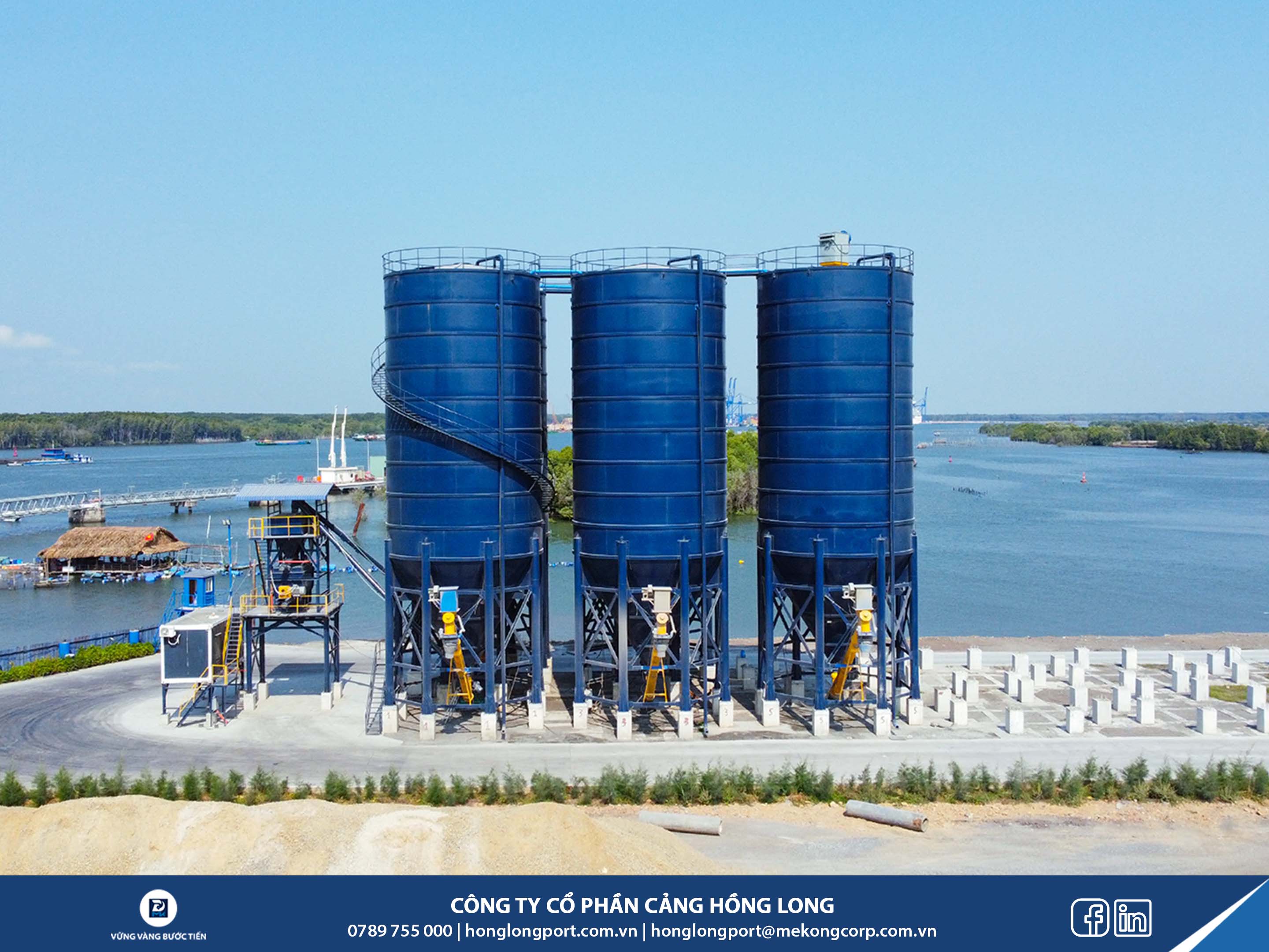 CẢNG HỒNG LONG CHO THUÊ SILO 700 TẤN LƯU TRỮ HÀNG RỜI QUY MÔ LỚN