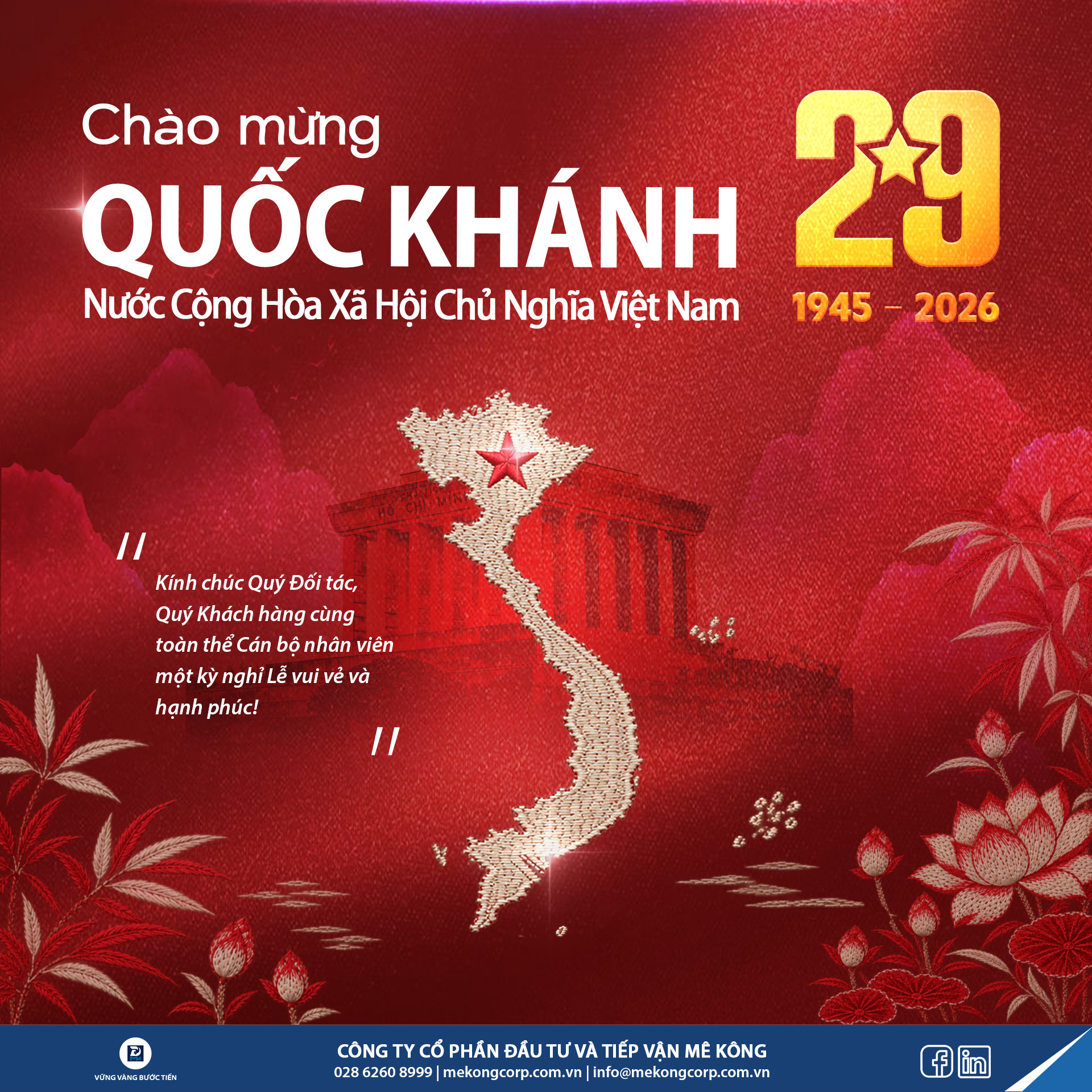 MEKONG CORP CHÀO MỪNG ĐẠI LỄ QUỐC KHÁNH 2/9