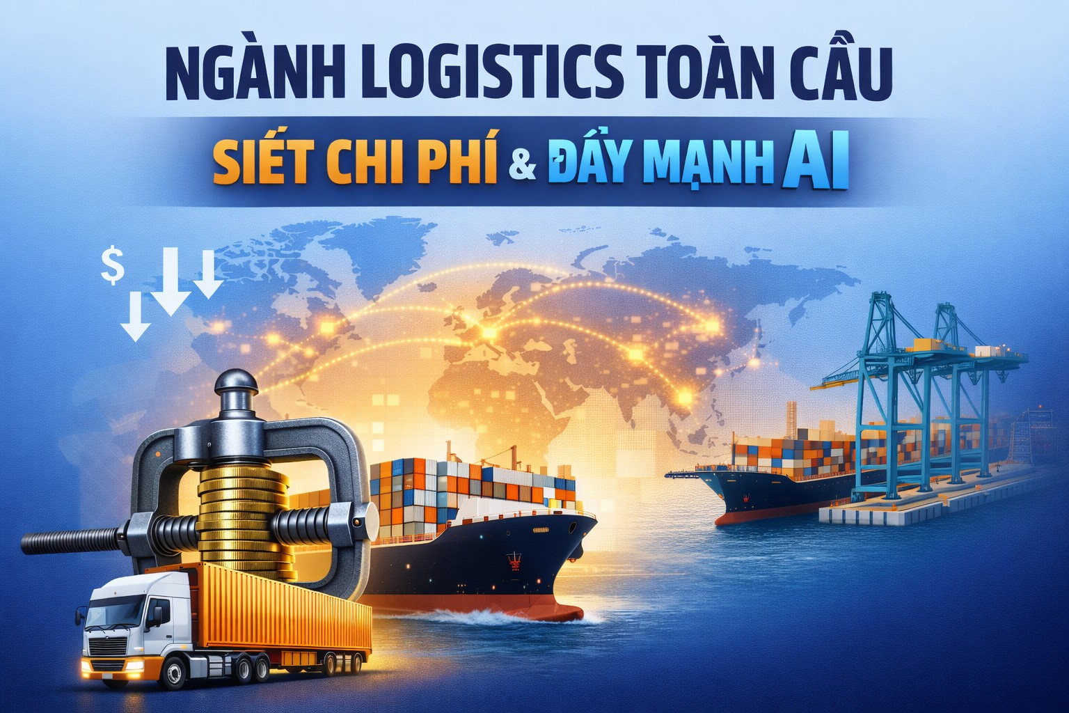 Ngành Logistics Toàn Cầu Siết Chi Phí & Đẩy Mạnh AI – Mê Kông Bắt Đầu Chuyển Đổi