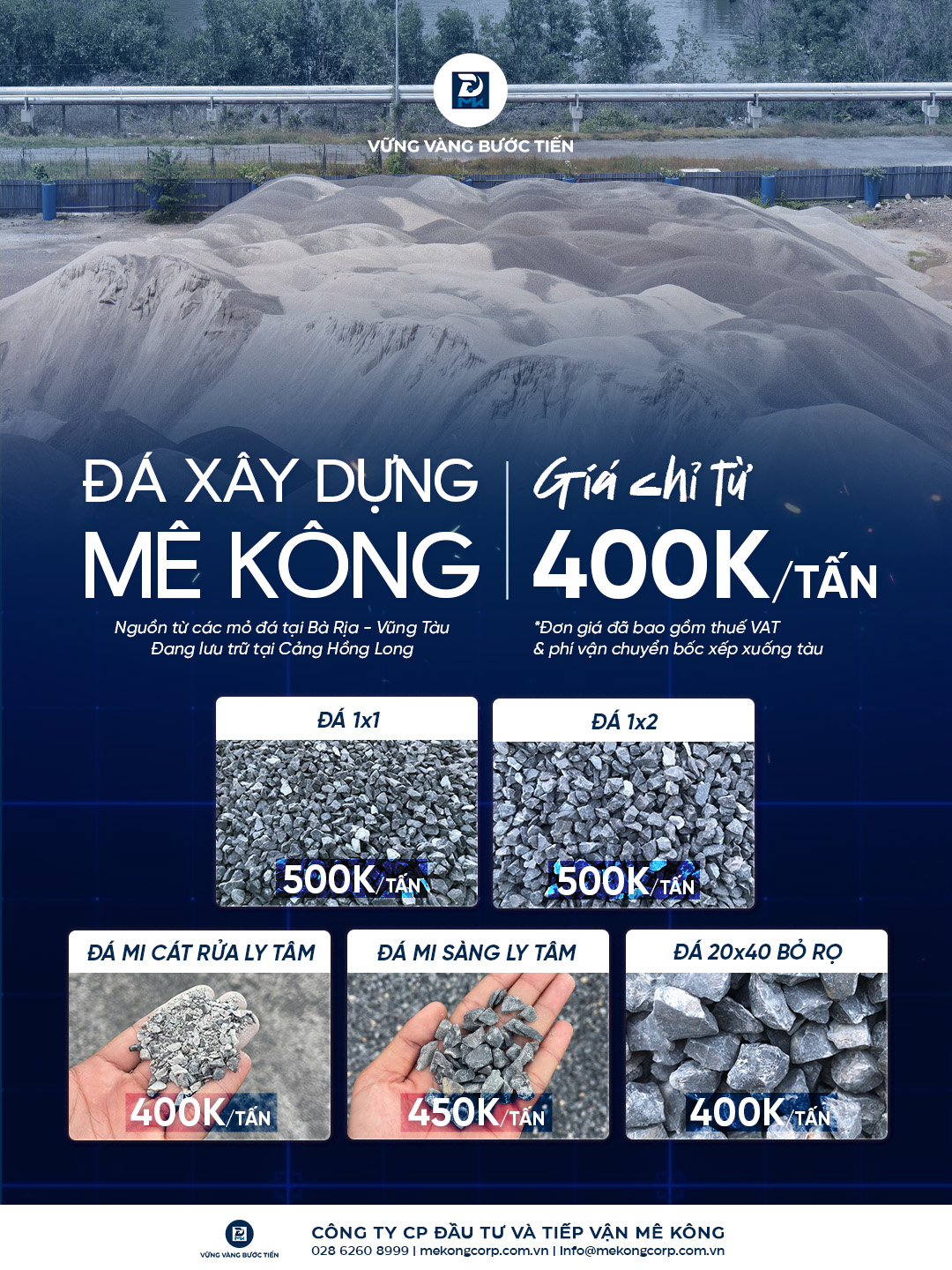 BÁO GIÁ ĐÁ XÂY DỰNG MÊ KÔNG MỚI NHẤT 2026