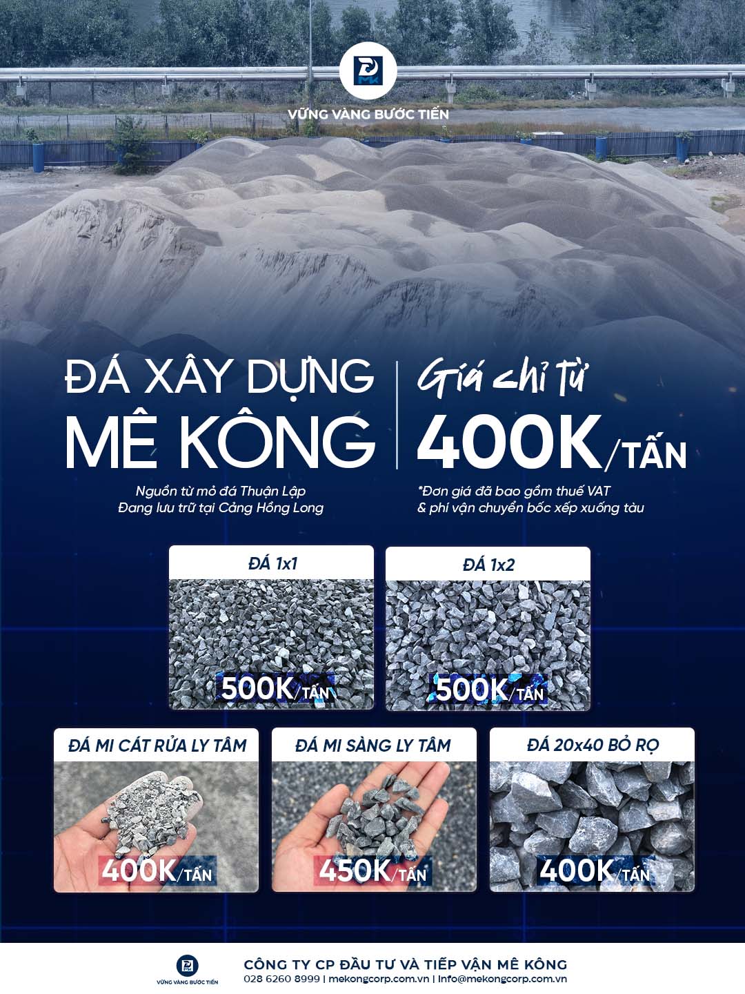 BÁO GIÁ ĐÁ XÂY DỰNG MÊ KÔNG MỚI NHẤT 2026