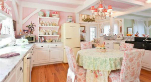 NHỮNG PHÒNG BẾP MÀU HỒNG ĐẸP NGẤT NGÂY